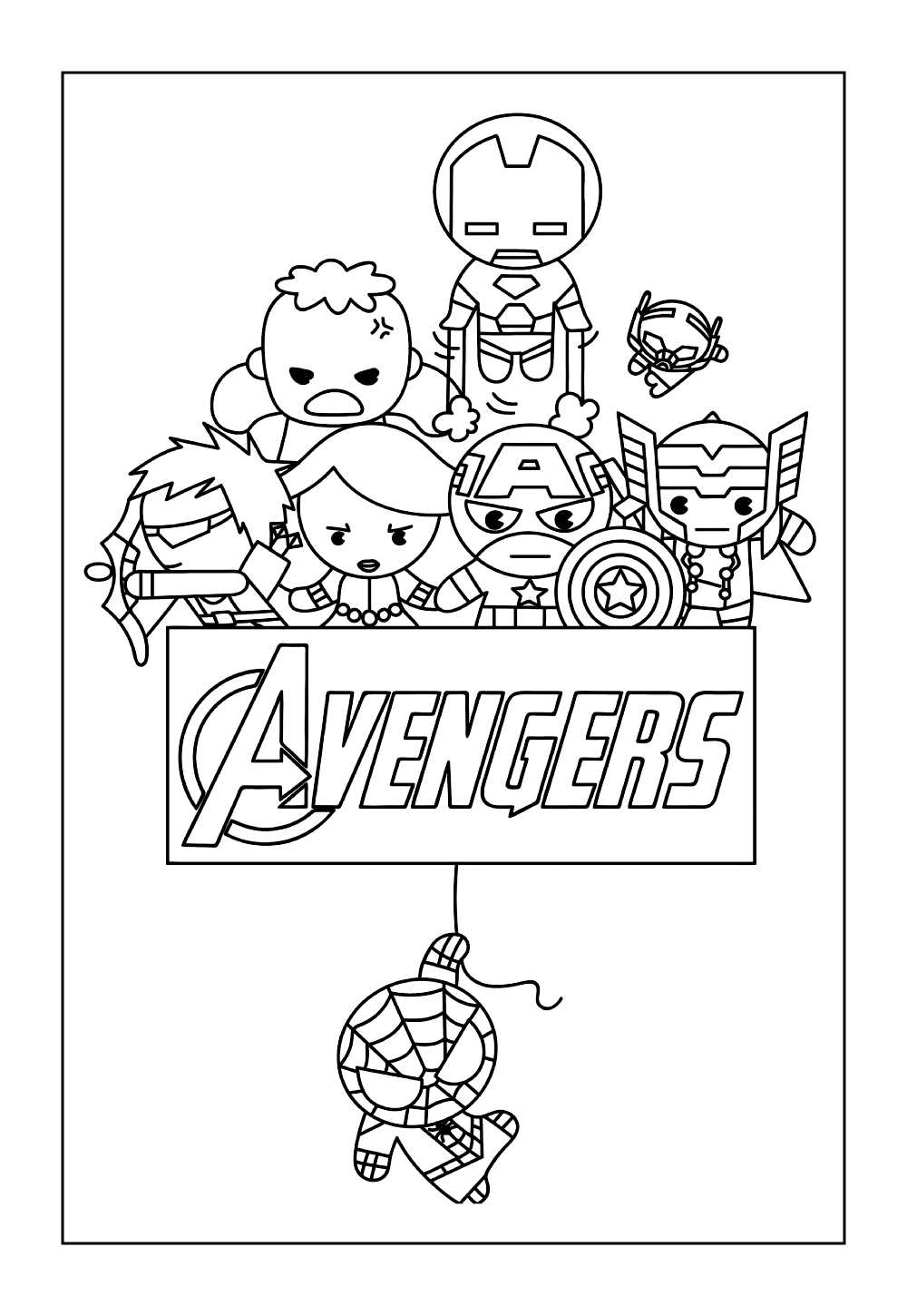 Desenho dos Avengers