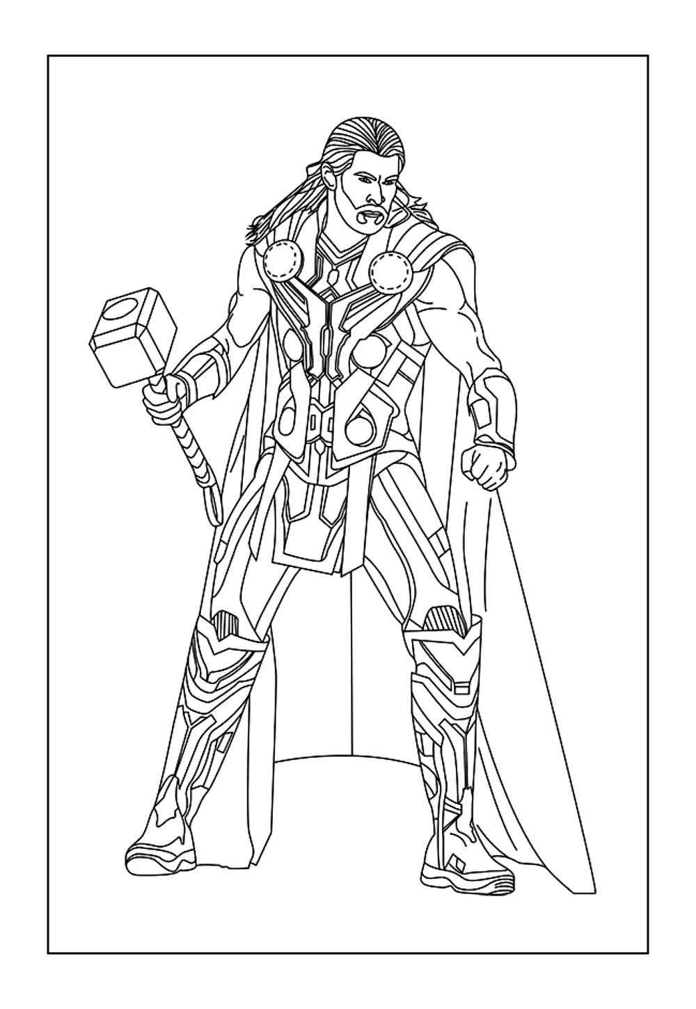 Desenho dos Avengers com Thor