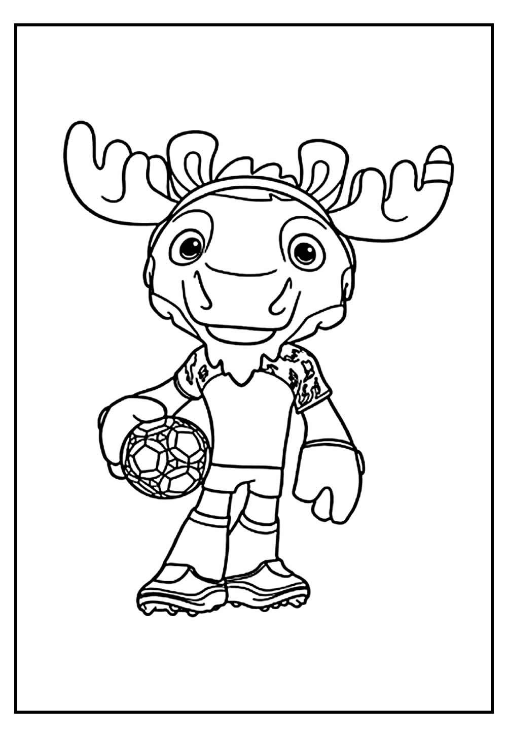 Mascotes da Copa do Mundo para pintar