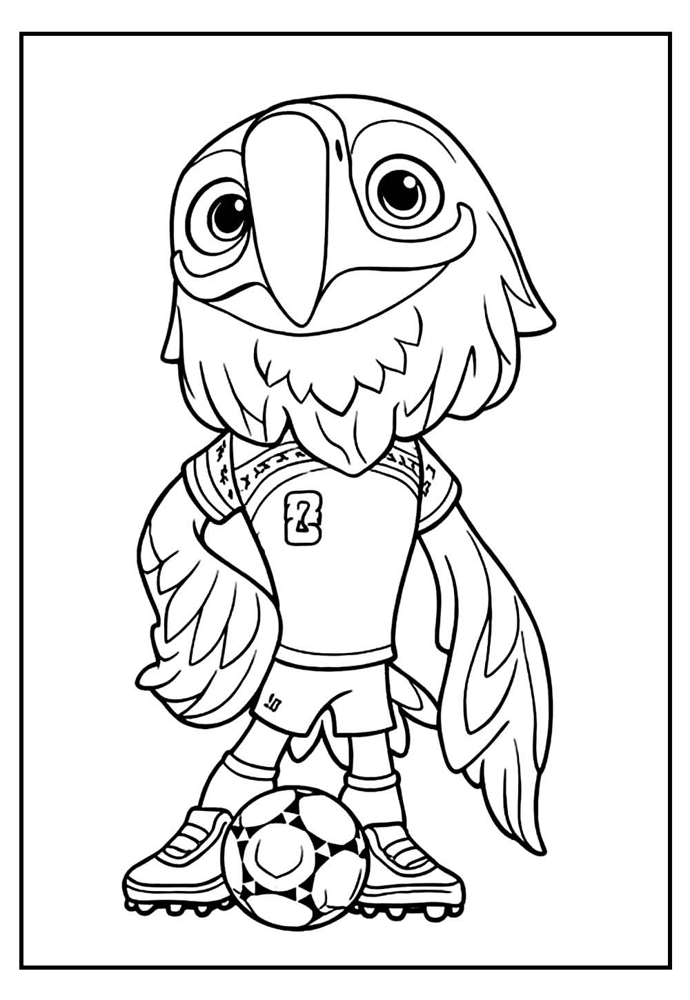 Desenho Mascote Copa do Mundo Colorir