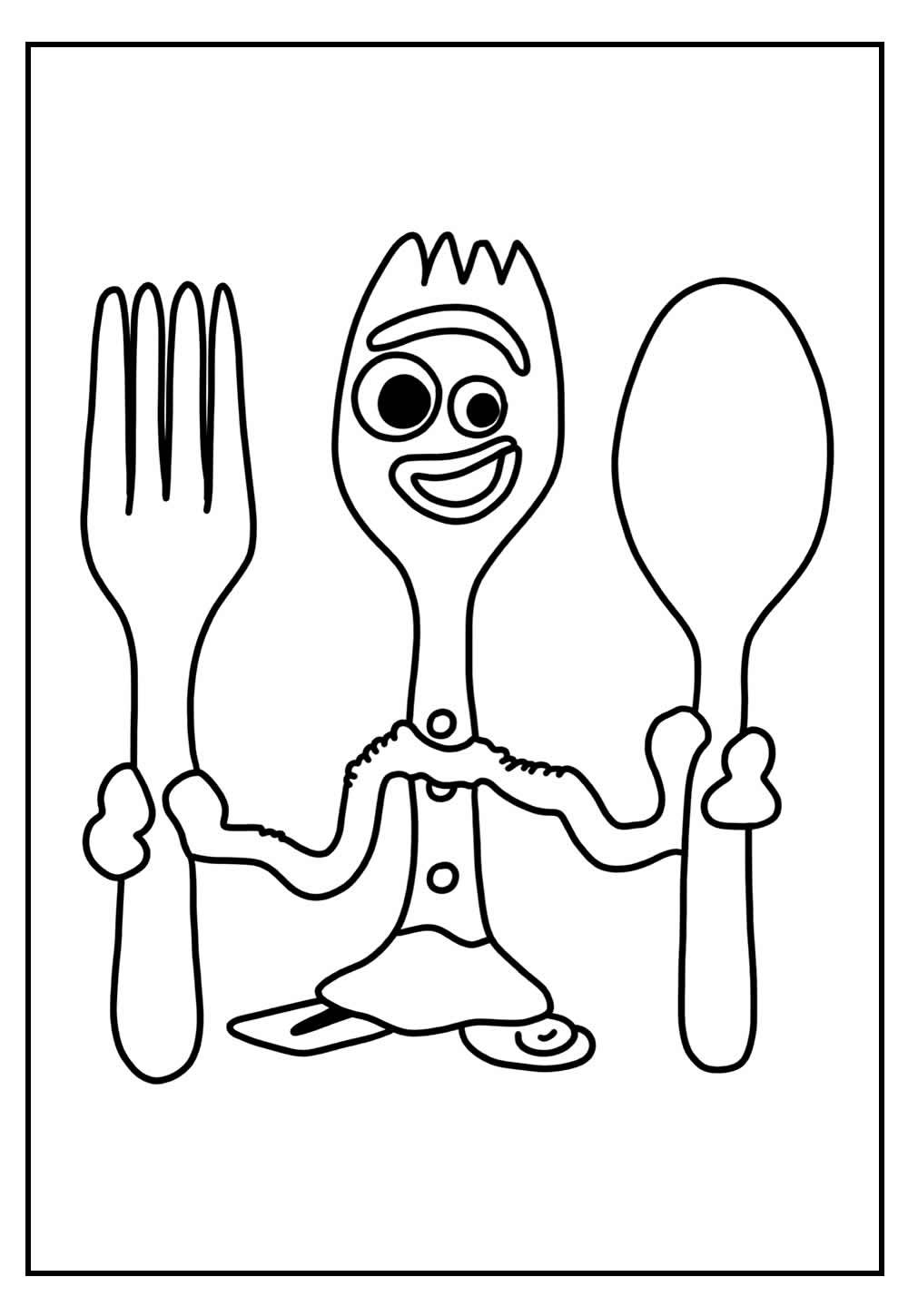 Desenho para Colorir do Garfinho - Toy Story