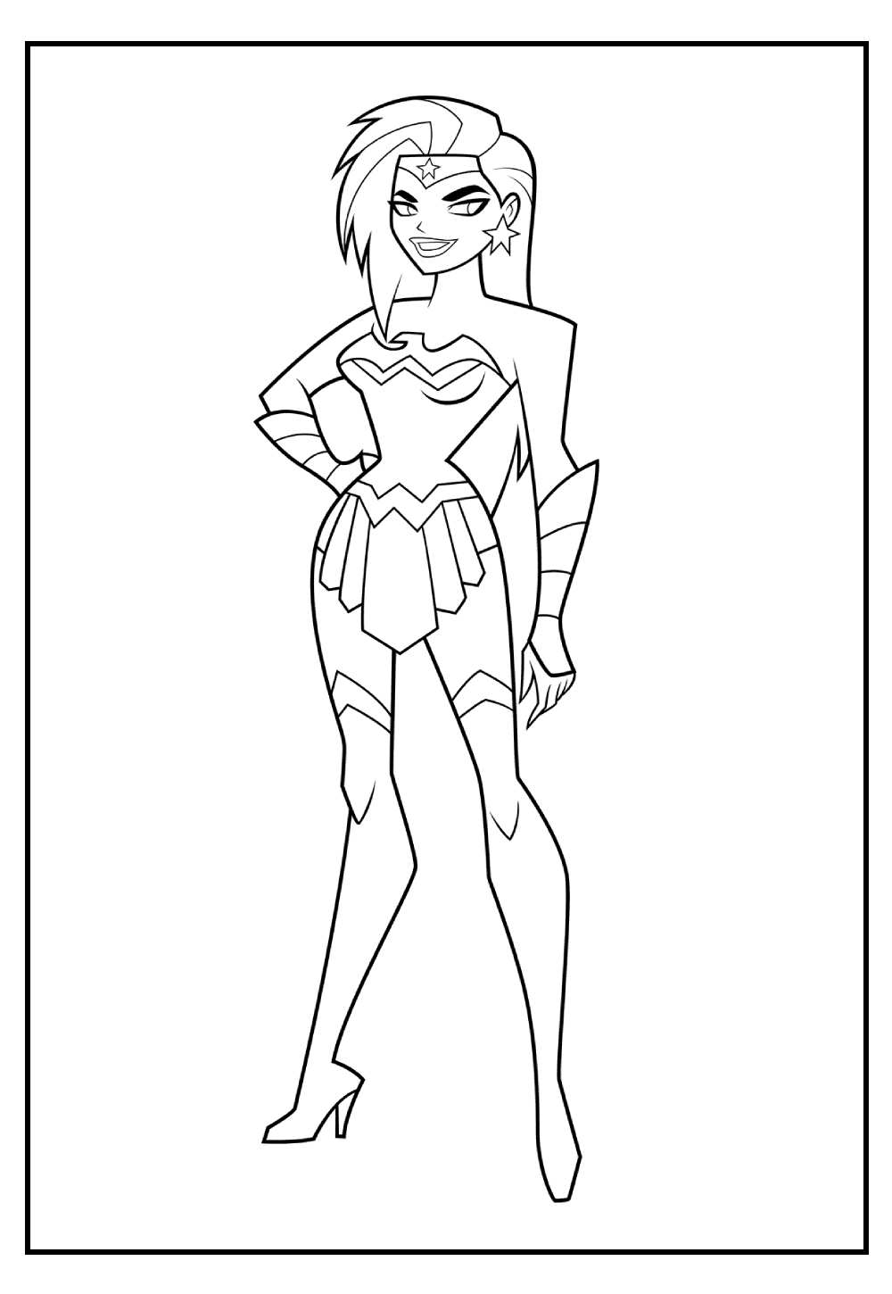 Desenho de Heroína - Mulher-Maravilha