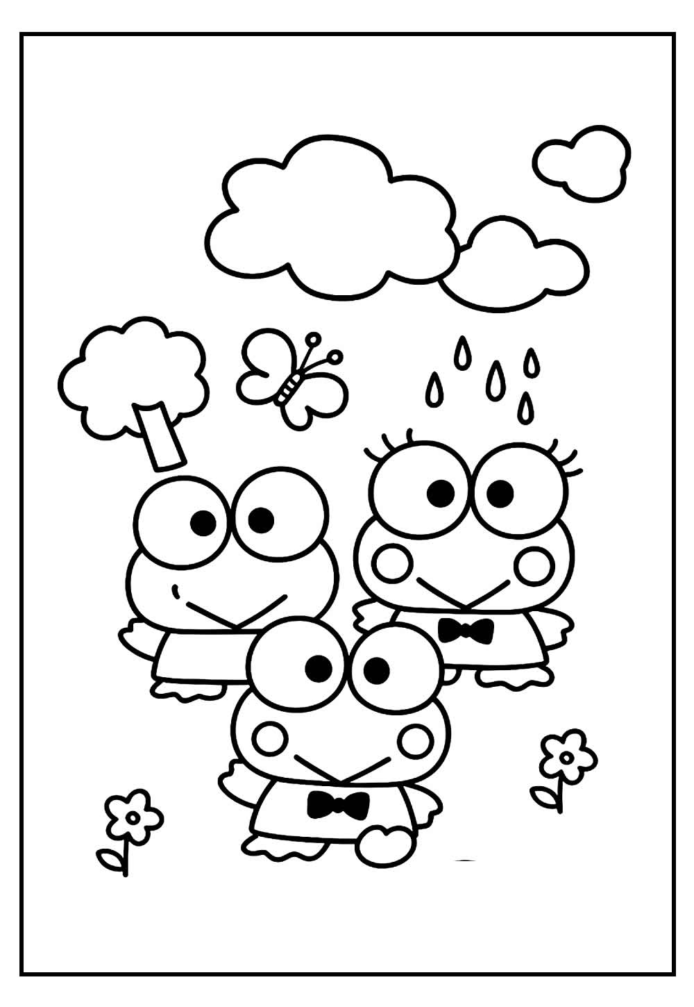 Molde de Keroppi - Desenho