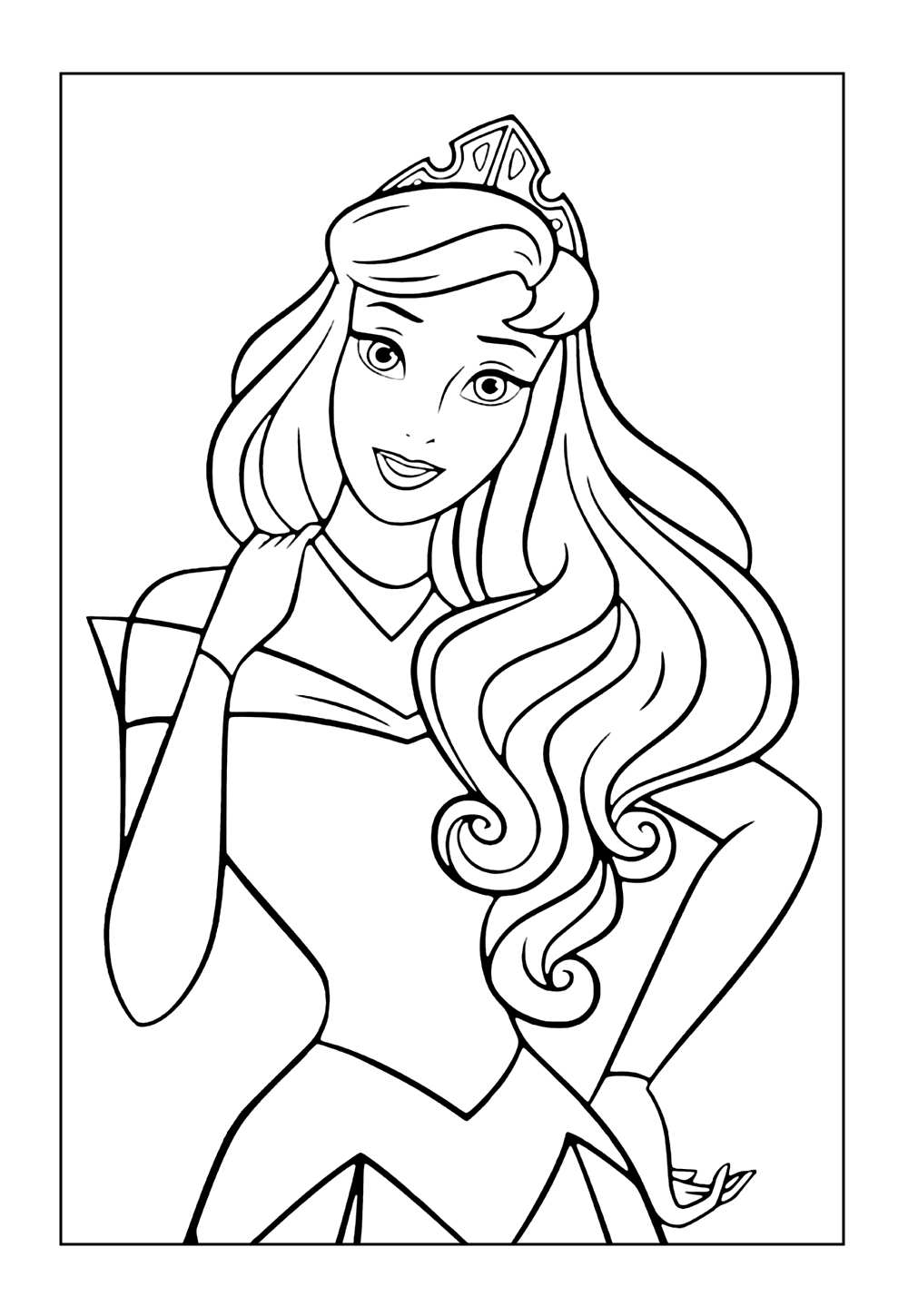 Desenho de Princesa Disney para colorir
