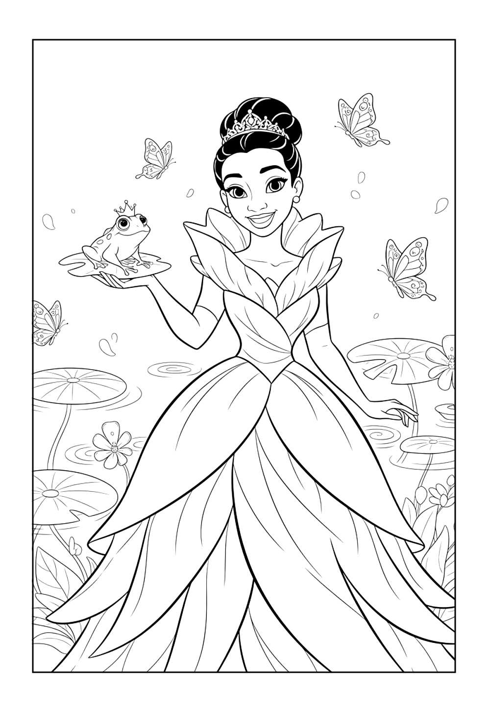 Desenho de Princesa - Tiana