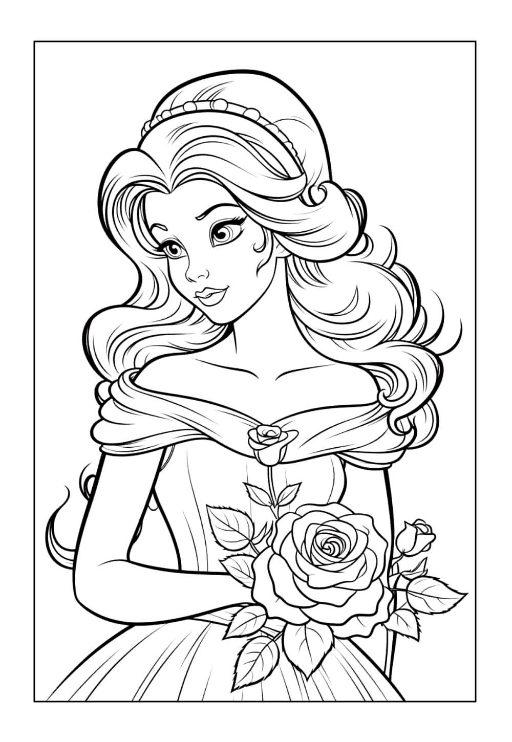 Desenho de Princesa Disney para colorir