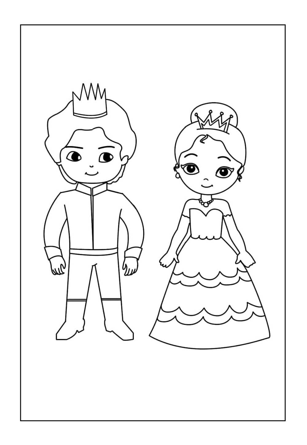 Desenho de Príncipe e Princesa