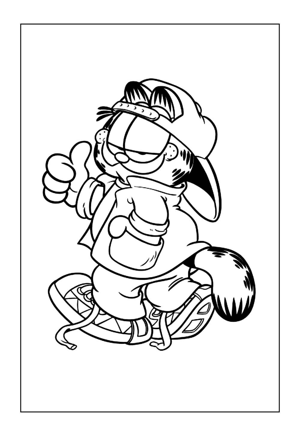 Desenho de Garfield para imprimir