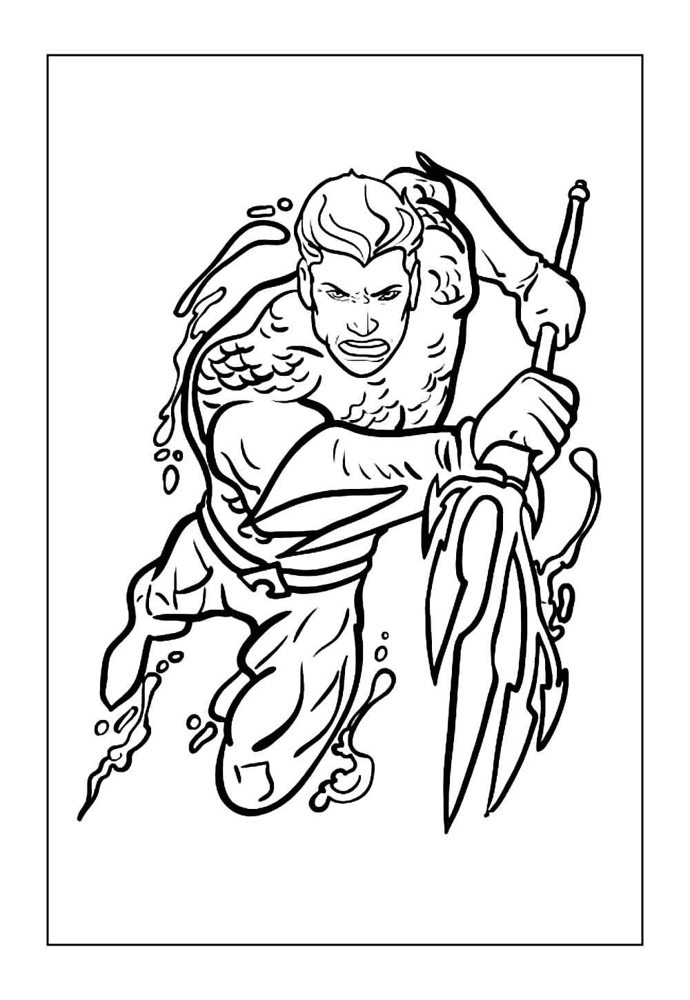 Aquaman para colorir