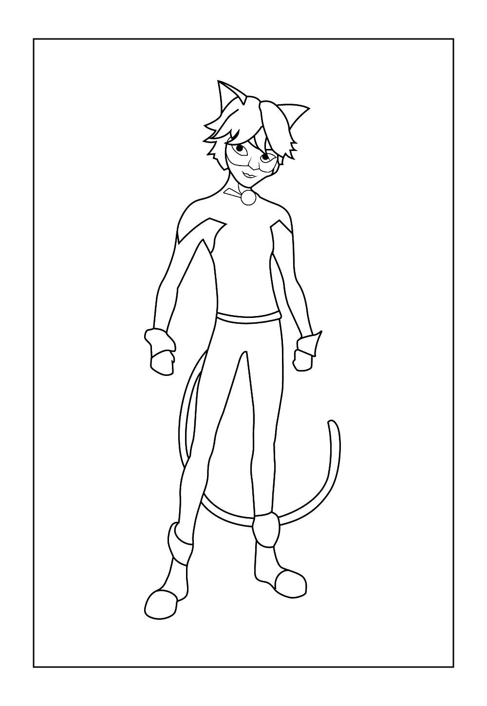 Cat Noir para colorir