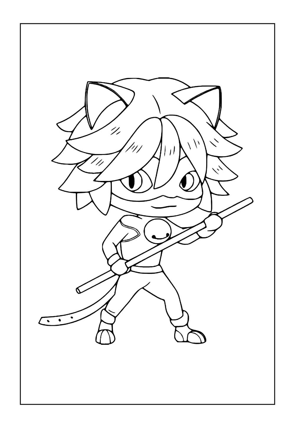 Desenho do Cat Noir para colorir