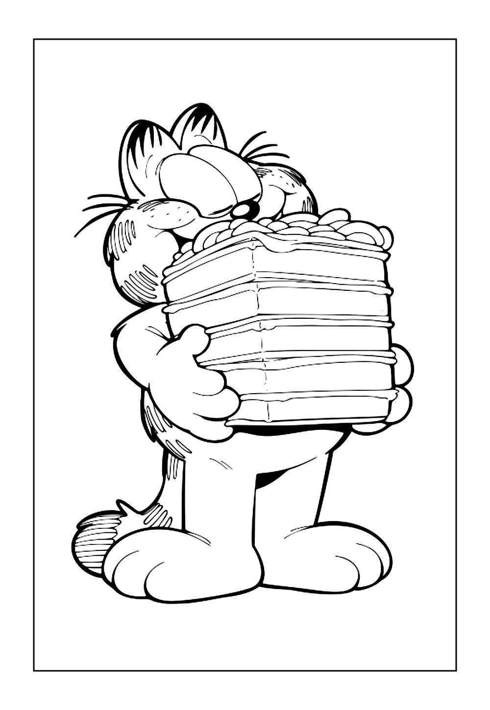 Desenho de Garfield para pintar