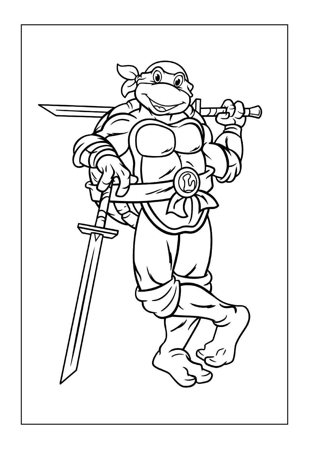 Desenho do Leonardo para colorir