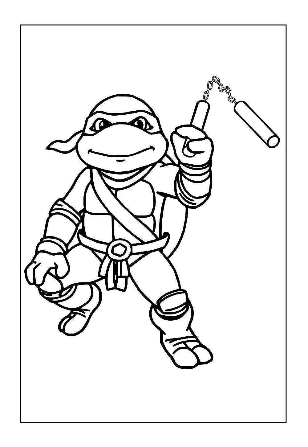 Desenhos do Michelangelo para colorir