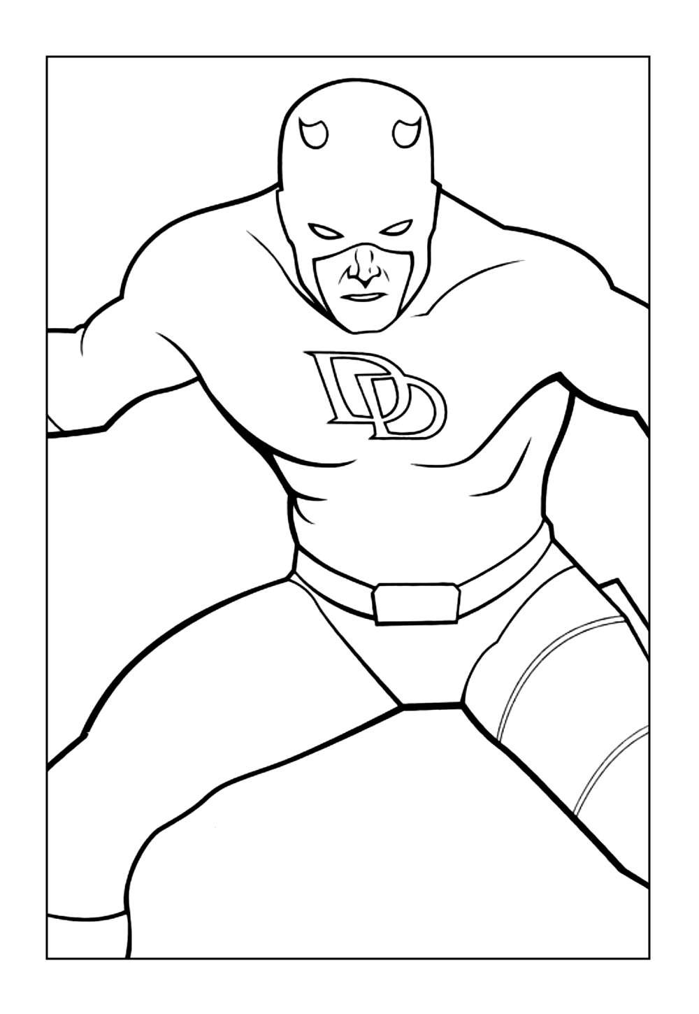 Desenho para Imprimir e Pintar do Demolidor