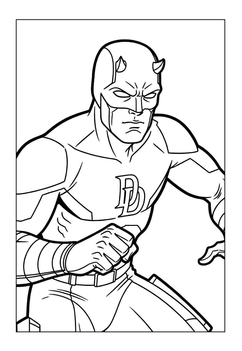 Desenho para Pintar do Demolidor