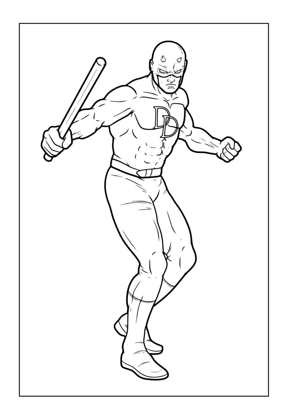 Desenho para Colorir do Demolidor