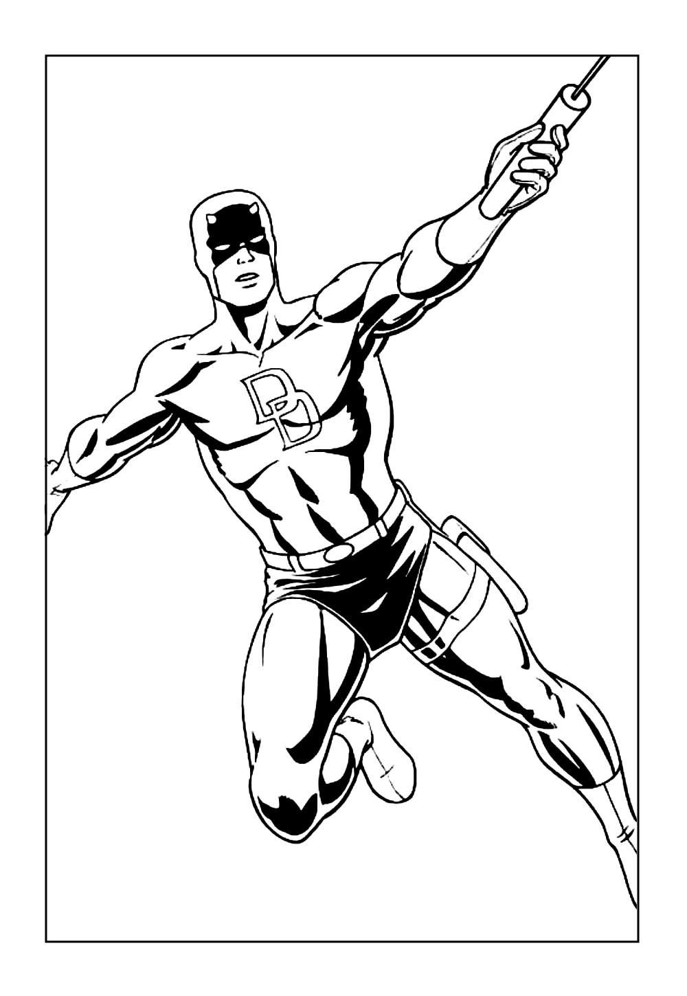 Desenho do Demolidor para pintar