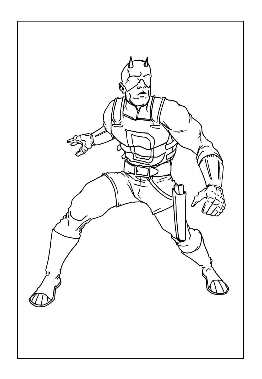 Desenho do Demolidor para imprimir