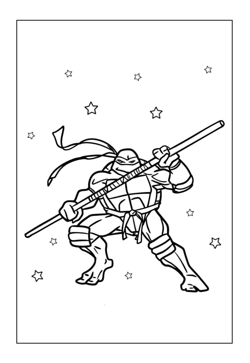Donatello das Tartarugas Ninja para colorir