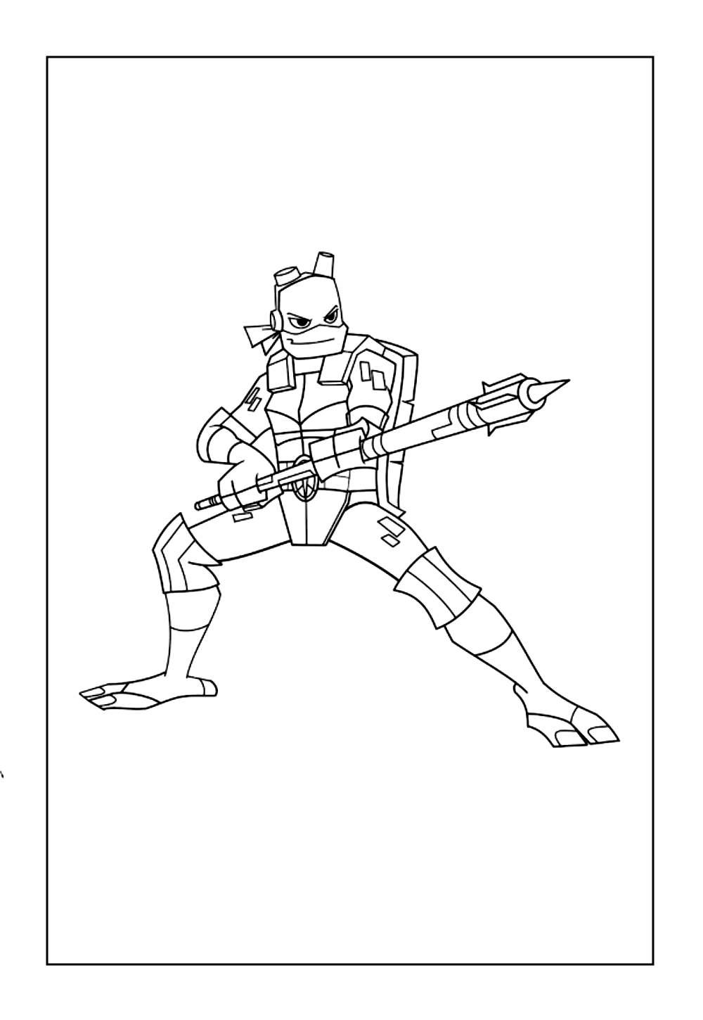 Donatello das Tartarugas Ninja para colorir