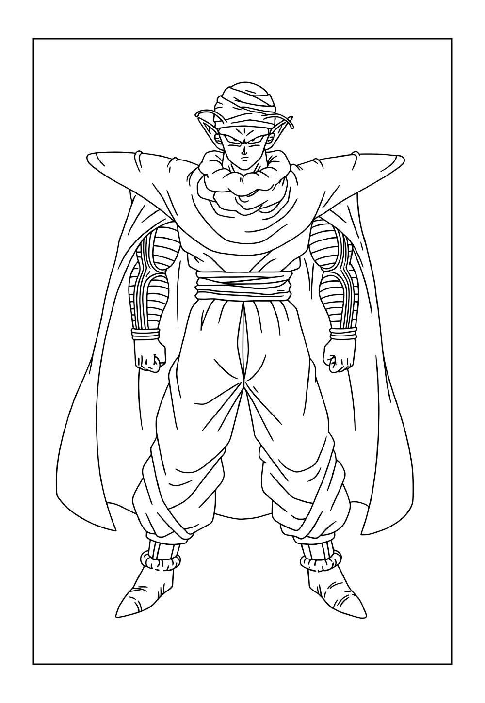 Piccolo do Dragon Ball Z para colorir