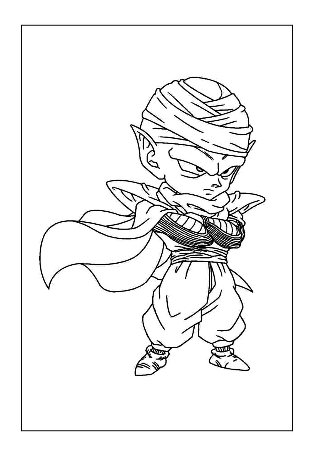 Desenhos do Piccolo do Dragon Ball Z para pintar