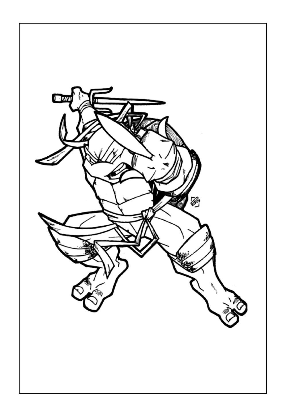Raphael das Tartarugas Ninja para Pintar