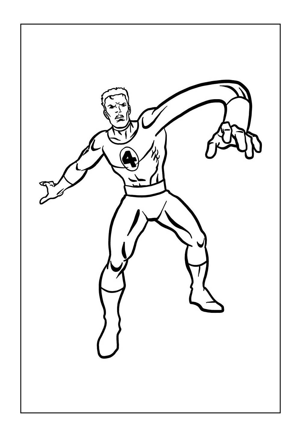 Desenho do Quarteto Fantástico para imprimir