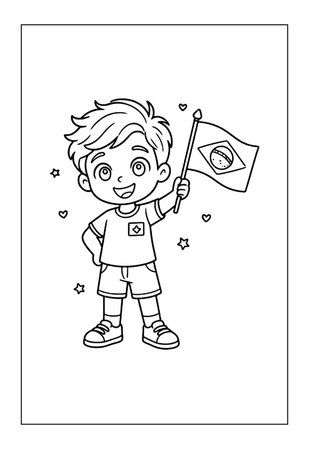 7 de Setembro para colorir