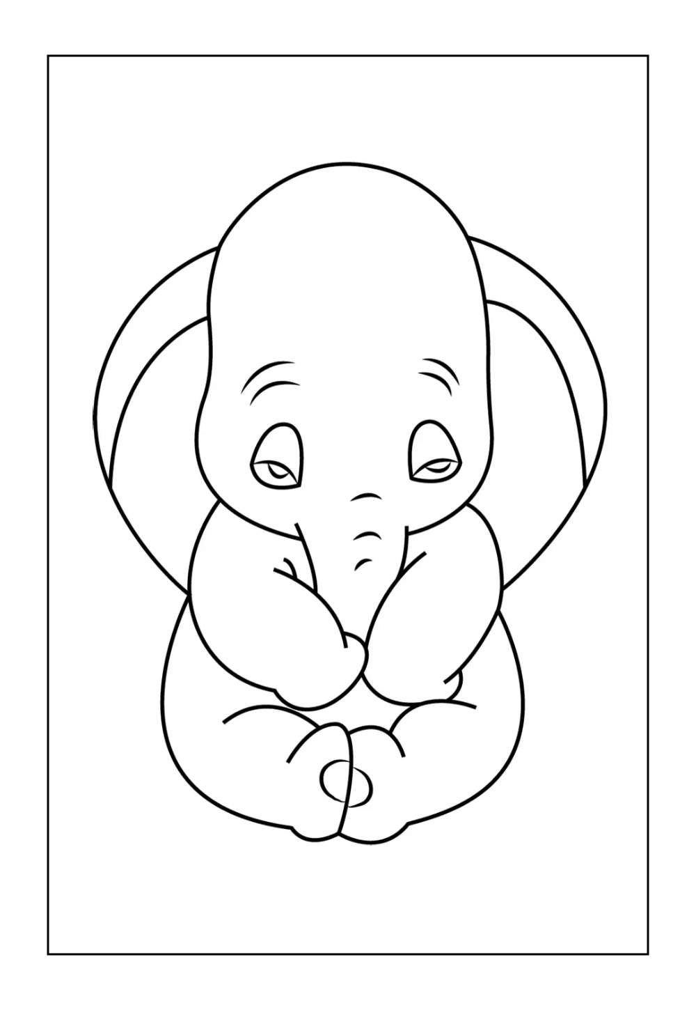 Dumbo para imprimir e colorir