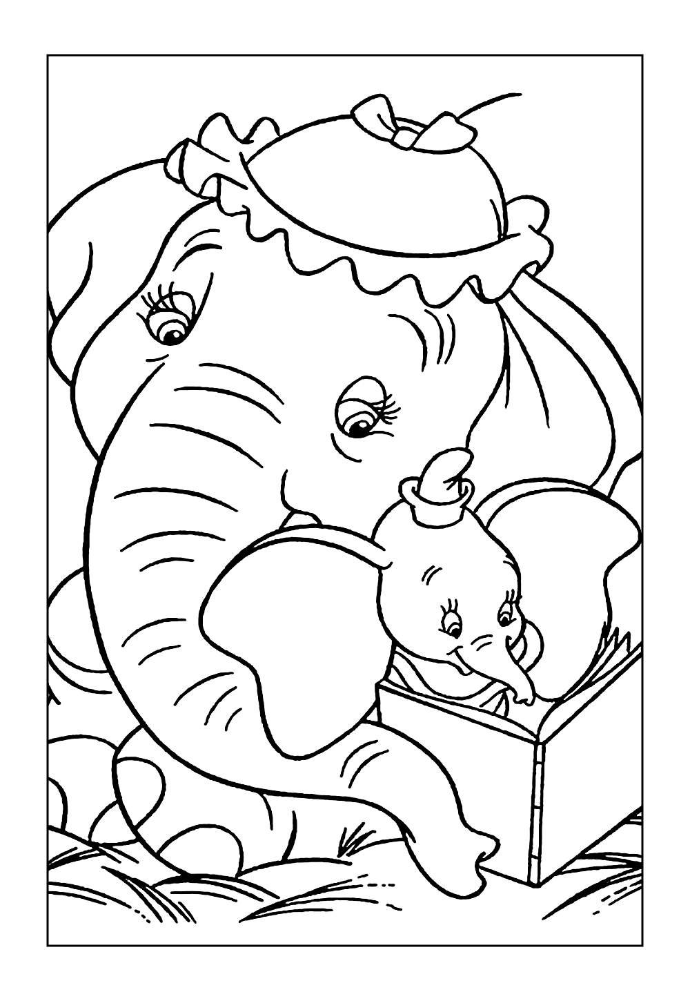 Desenhos de Dumbo para imprimir e pintar