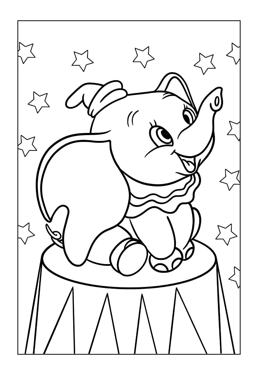 Desenhos de Dumbo para colorir e pintar