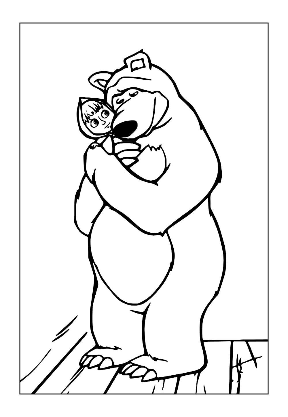 Colorir Masha e o Urso