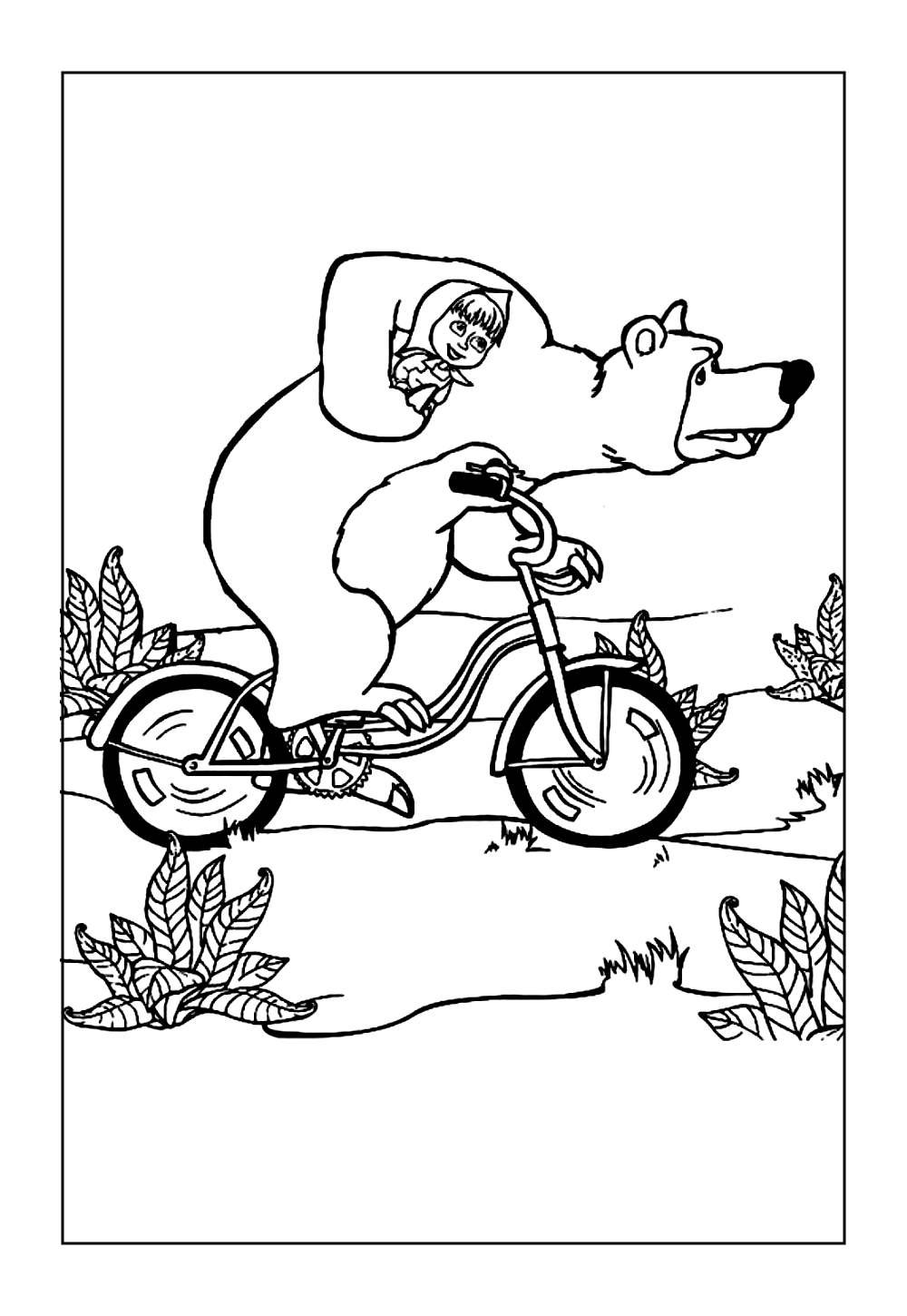 Desenhos para Colorir de Masha e o Urso
