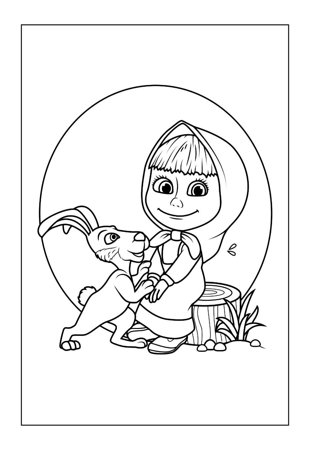 Masha e o Urso para colorir