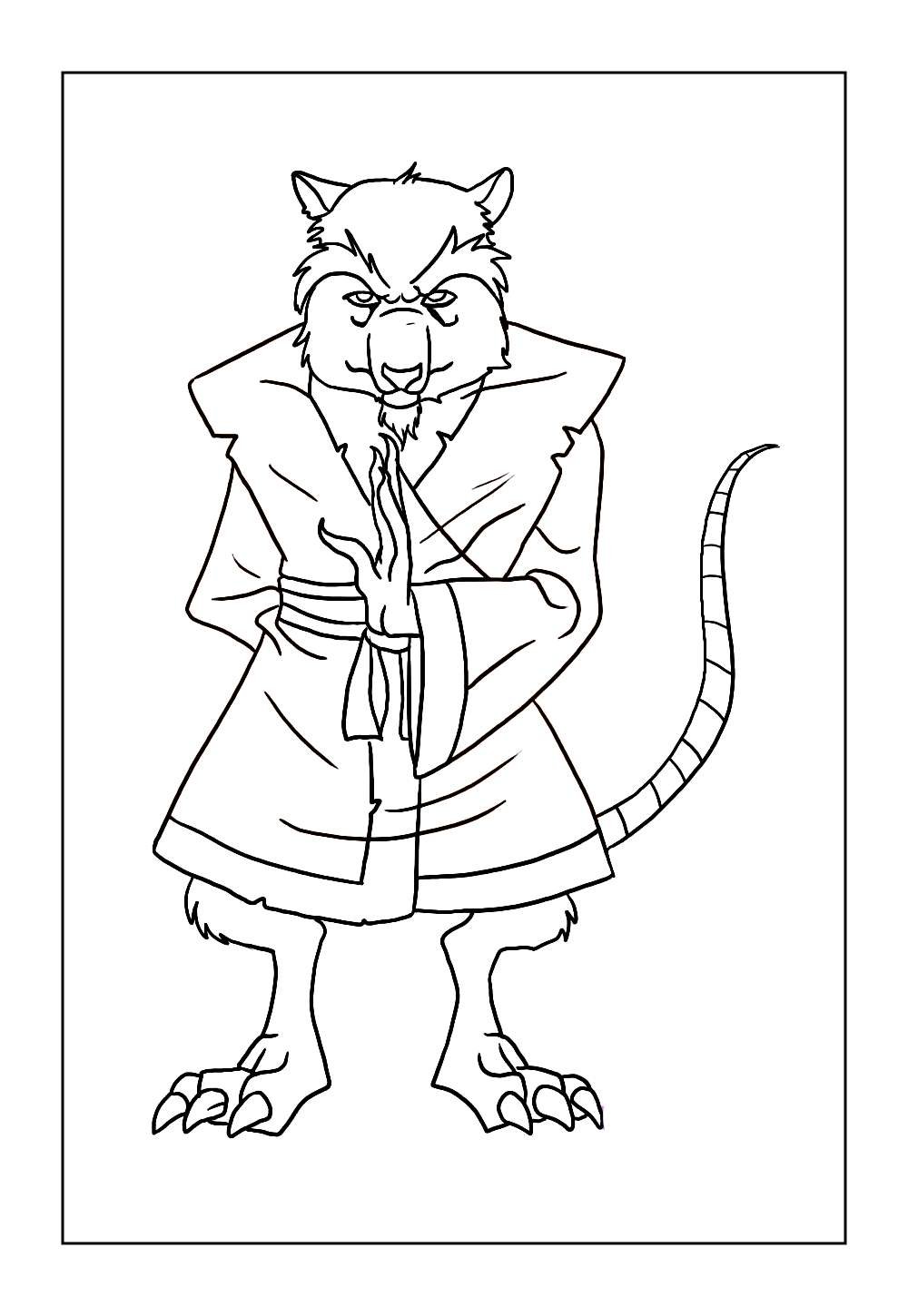 Mestre Splinter para colorir