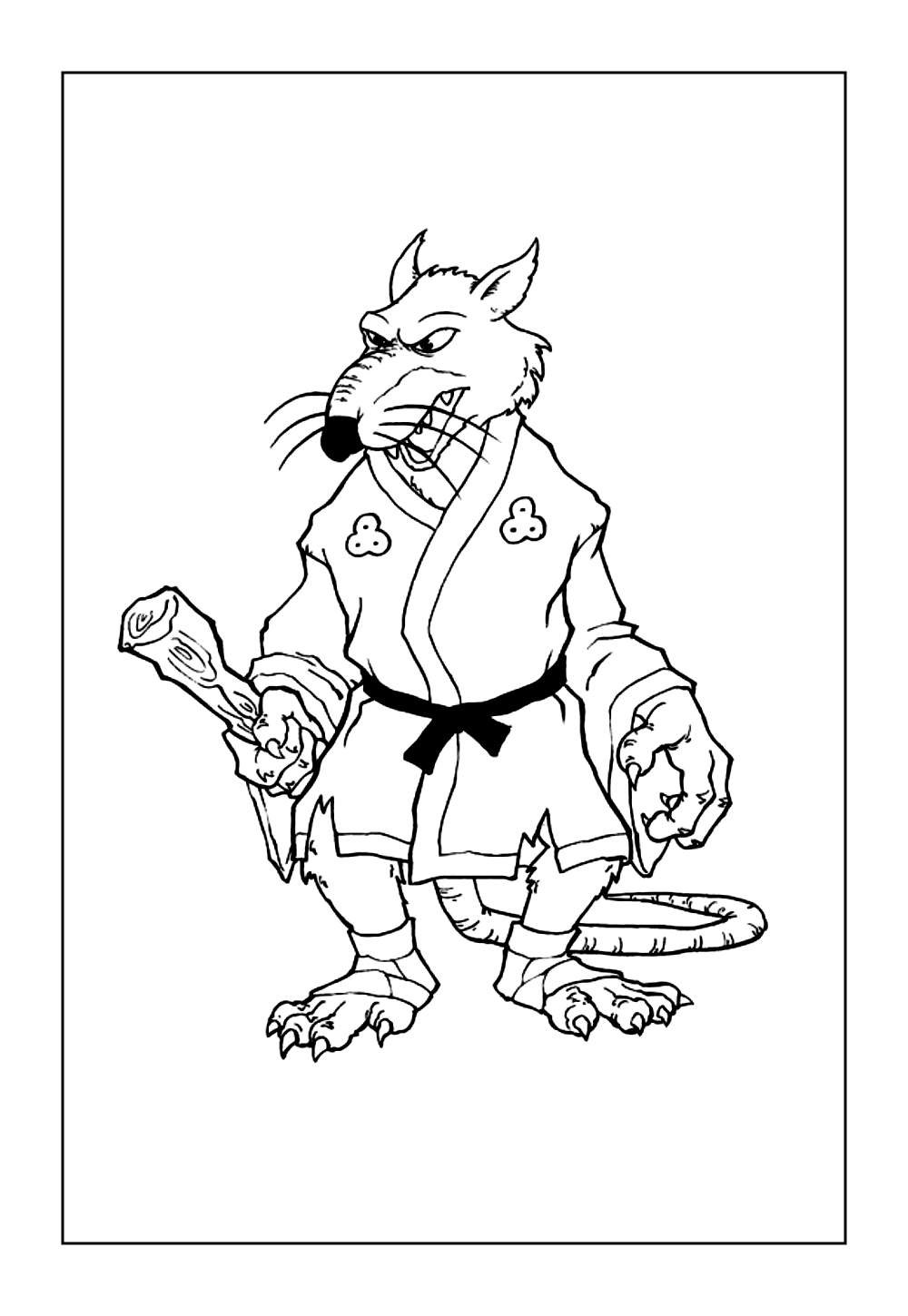 Desenhos do Mestre Splinter para imprimir