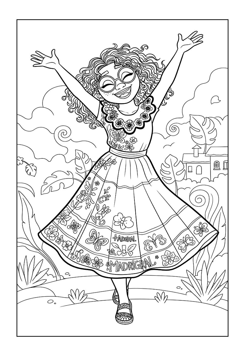 Mirabel Madrigal para imprimir e colorir