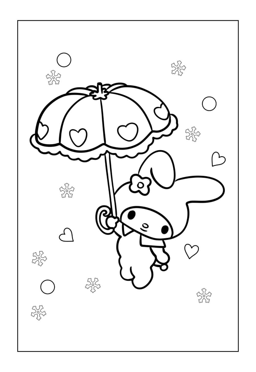 My Melody para imprimir e pintar
