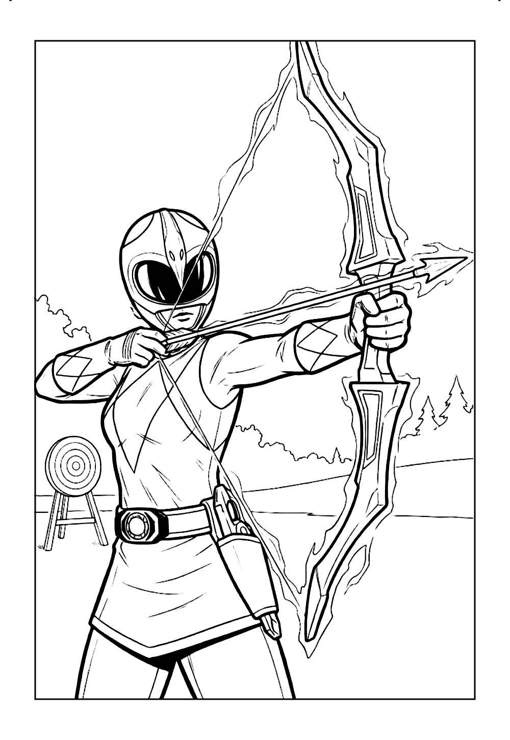 Desenho da Power Ranger Rosa