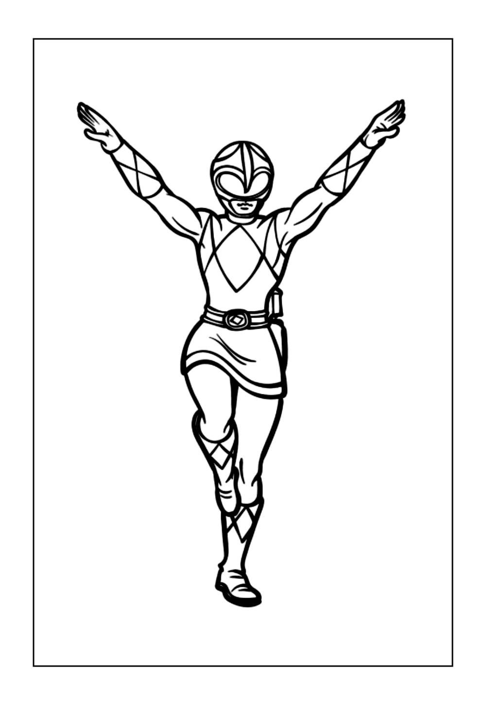 Desenho de Power Ranger Rosa