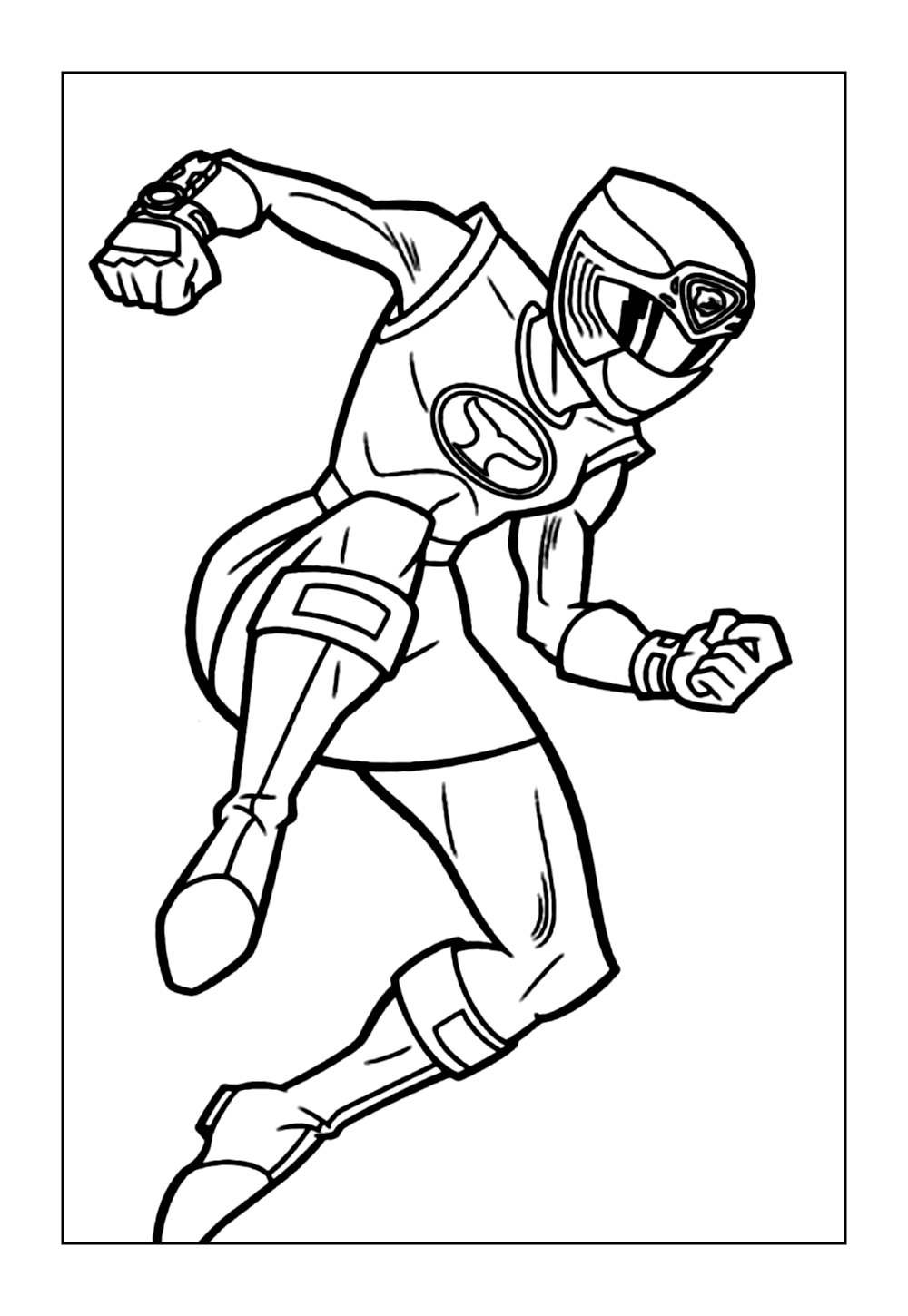 Desenho da Power Ranger Rosa para pintar
