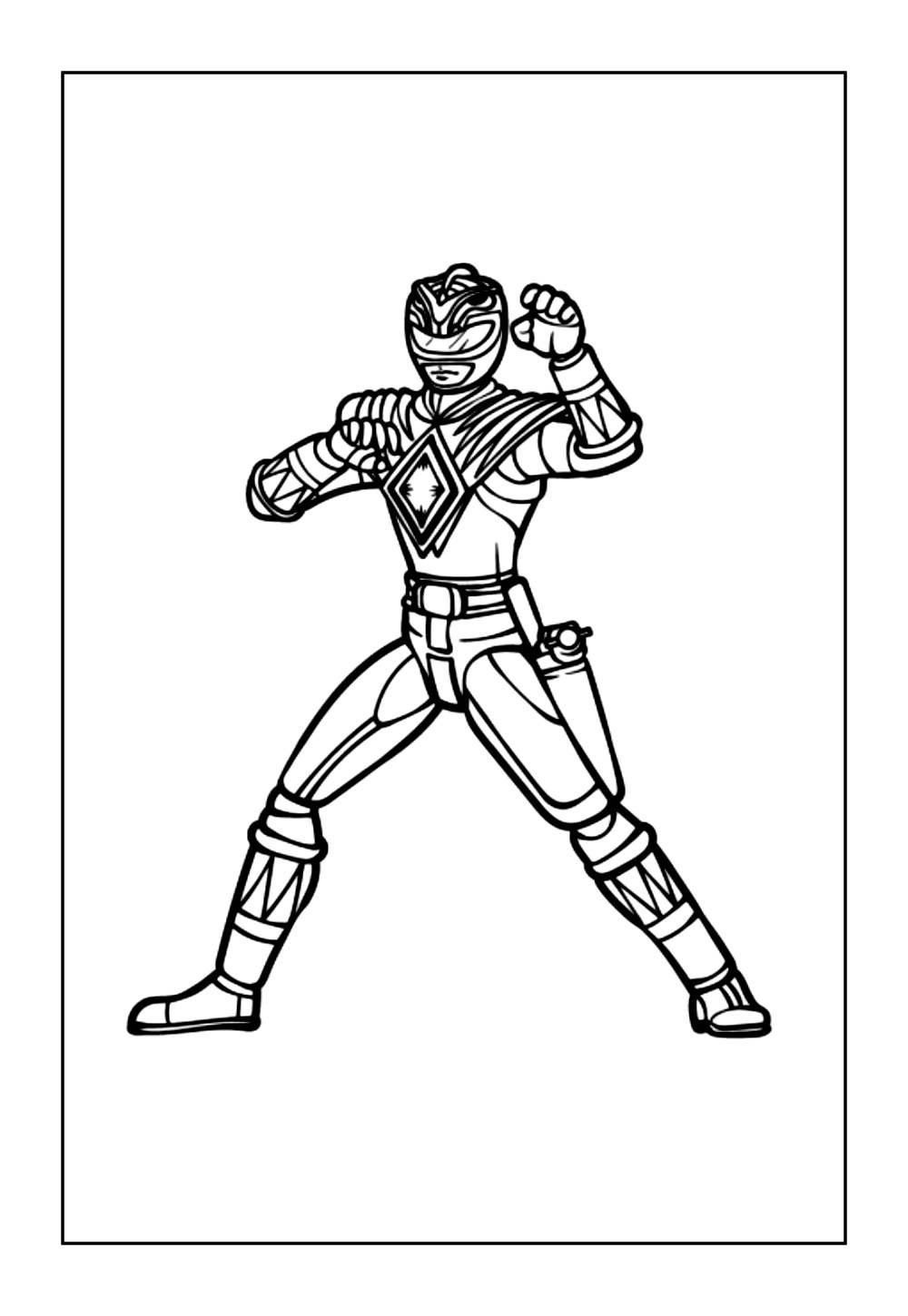 Power Rangers Mighty Morphin para pintar