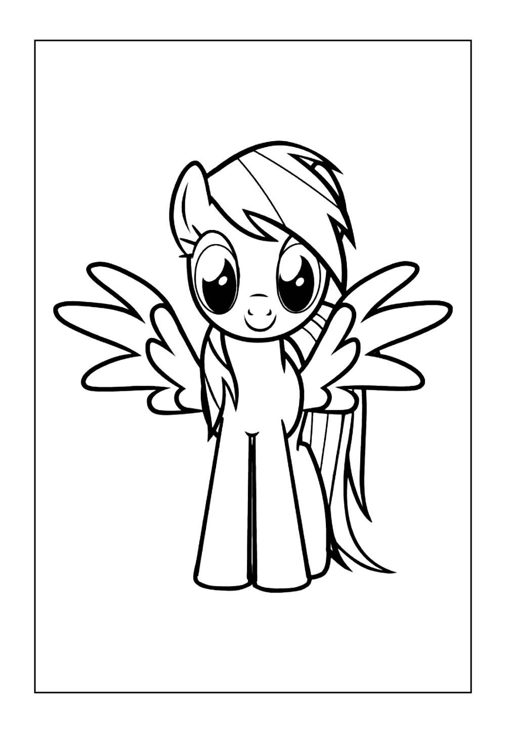 Desenho de Rainbow Dash do My Little Pony para colorir