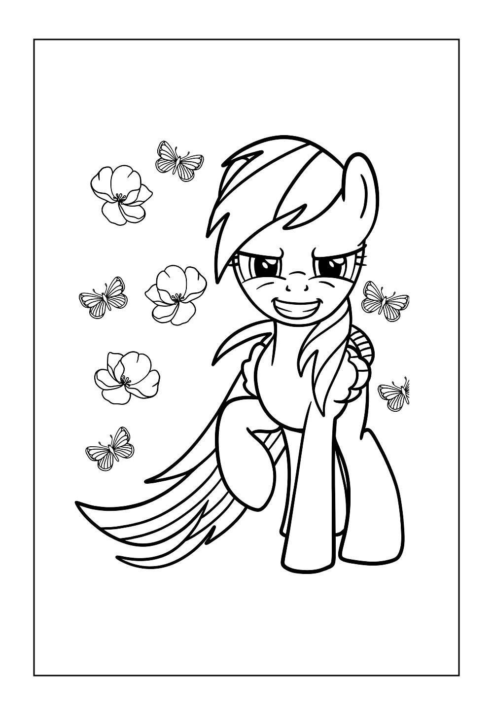 Desenhos de Rainbow Dash para colorir e pintar