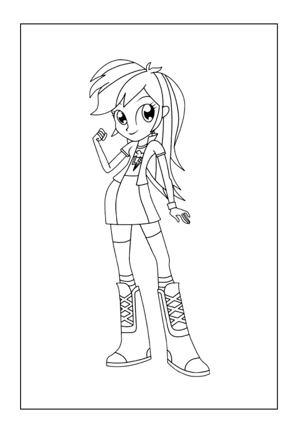 Rainbow Dash para colorir