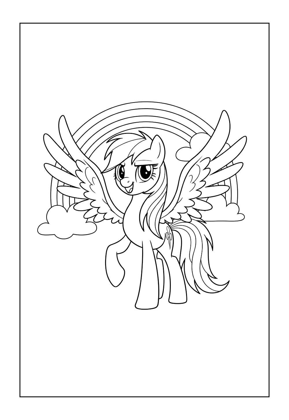 Desenhos de Rainbow Dash para pintar
