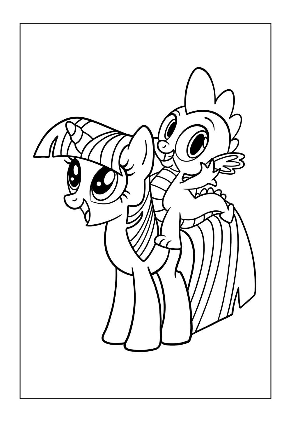 Desenho de Twilight Sparkle de My Little Pony para pintar