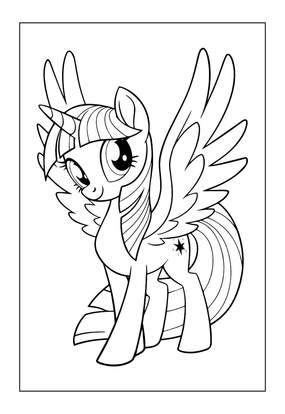 Desenho de Twilight Sparkle de My Little Pony para colorir